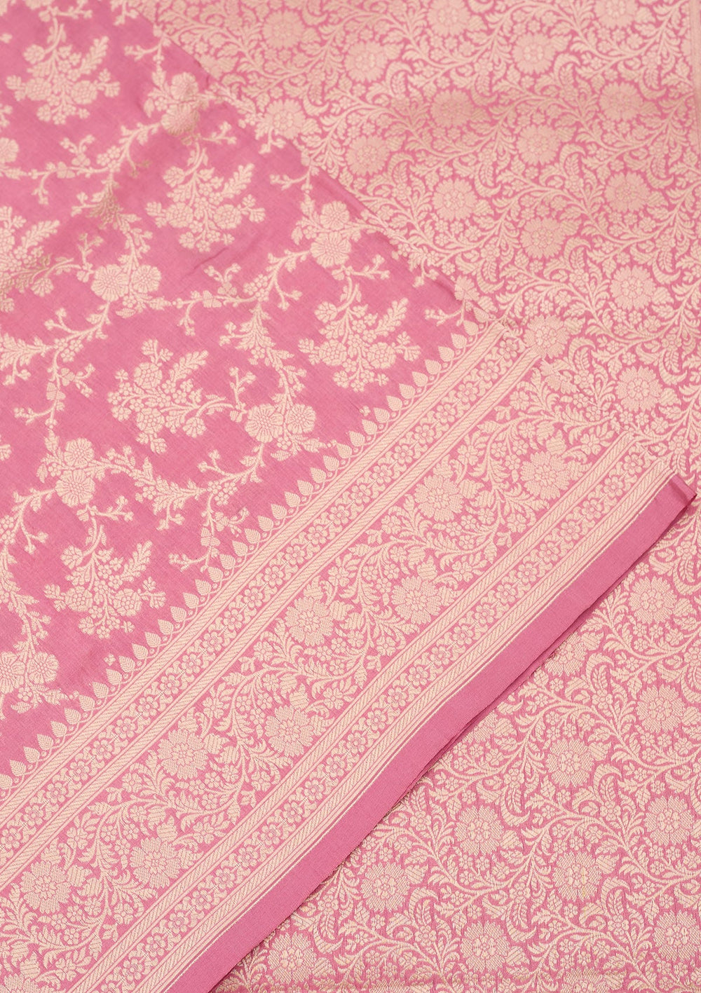 Pink Zariwork Pure Silk Saree-koskii