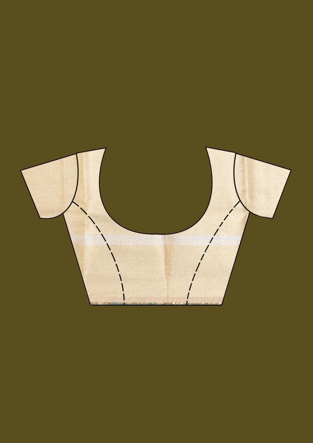 Beige Zariwork (Gold) Tissue Silk Saree