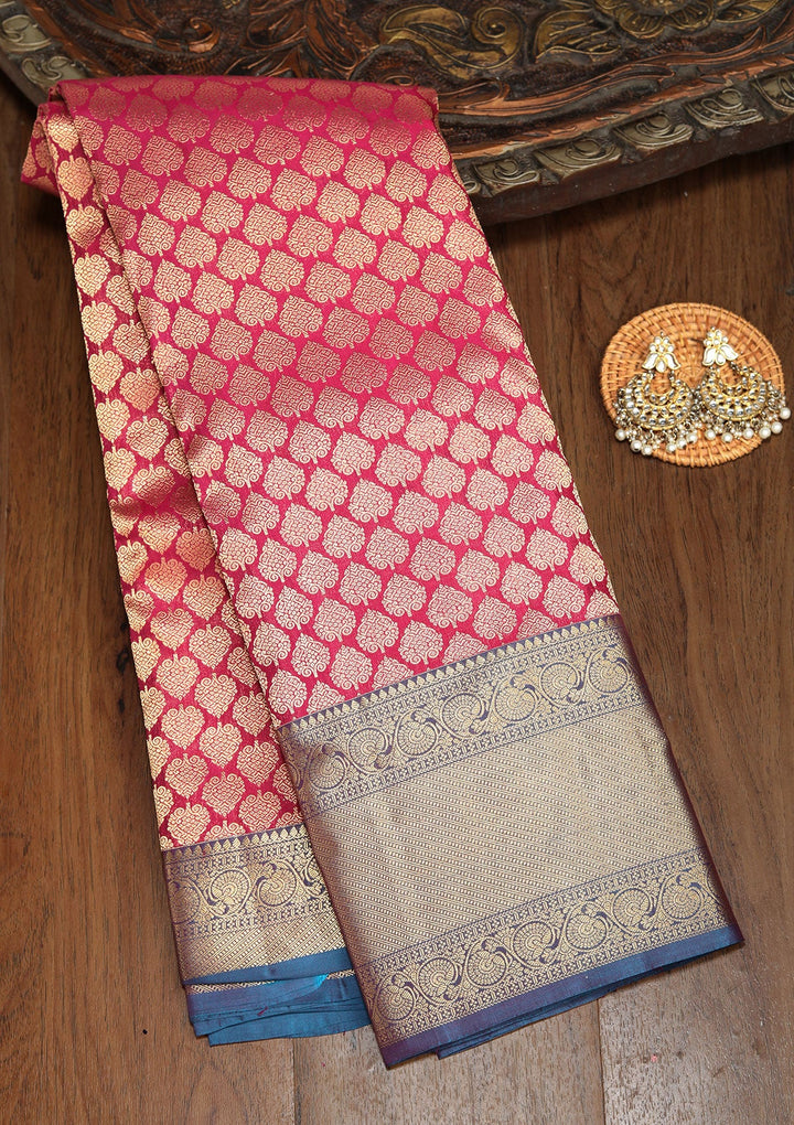 Purple Zariwork Pure Silk Saree