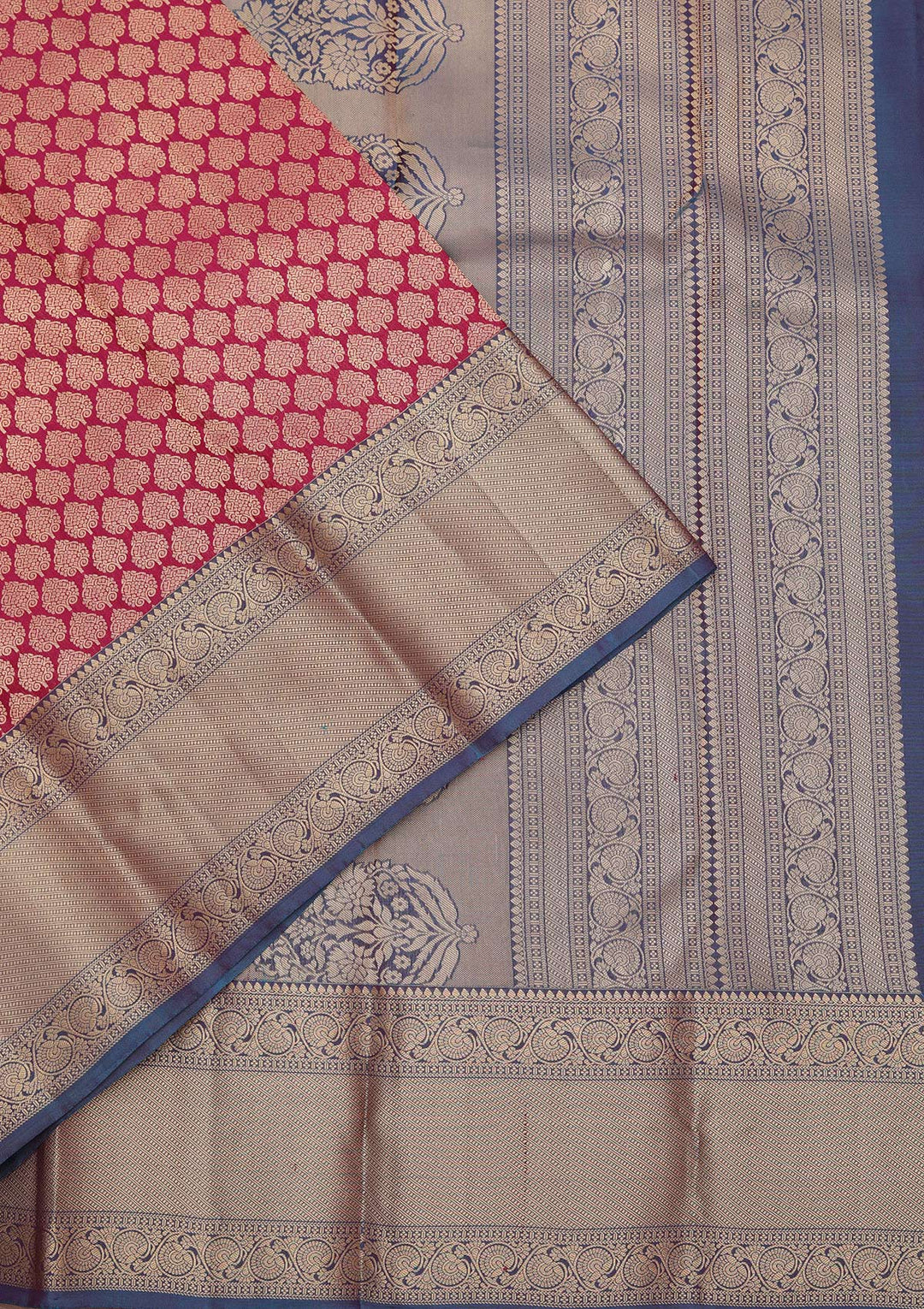 Purple Zariwork Pure Silk Saree