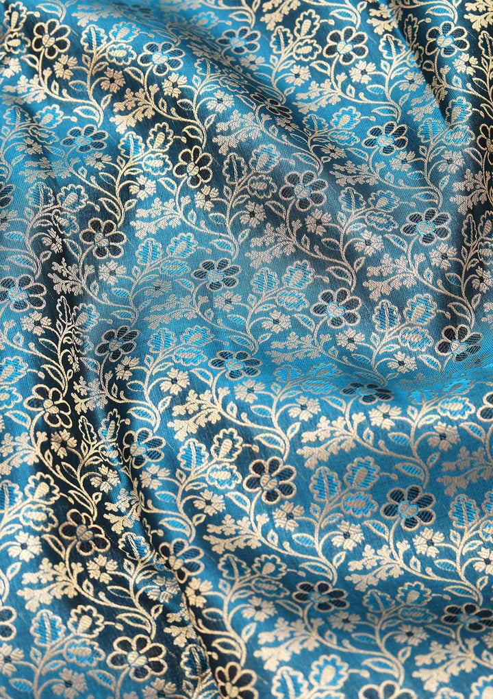 Rama Green Zariwork Pure Silk Saree