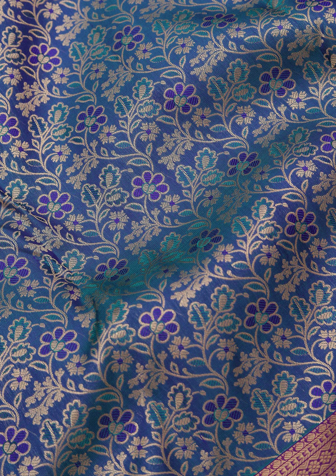 Royal Blue Zariwork Pure Silk Saree