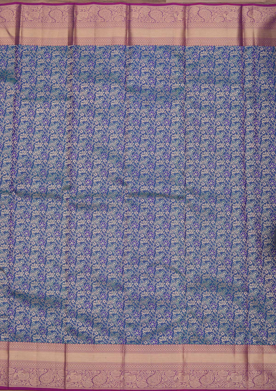 Royal Blue Zariwork Pure Silk Saree