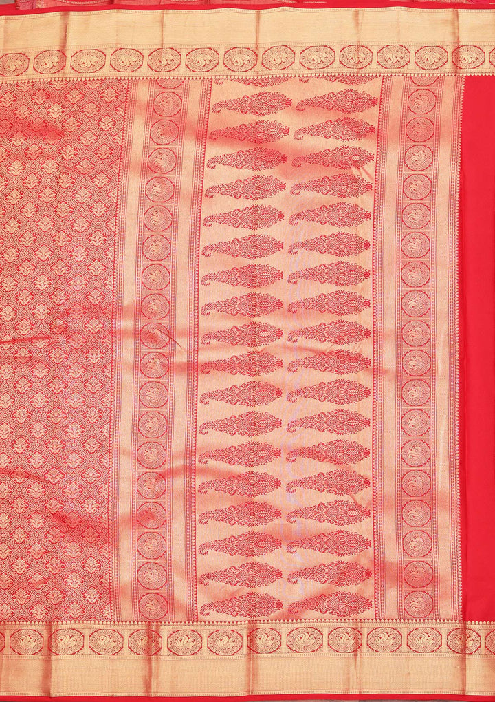 Red Zariwork Pure Silk Saree