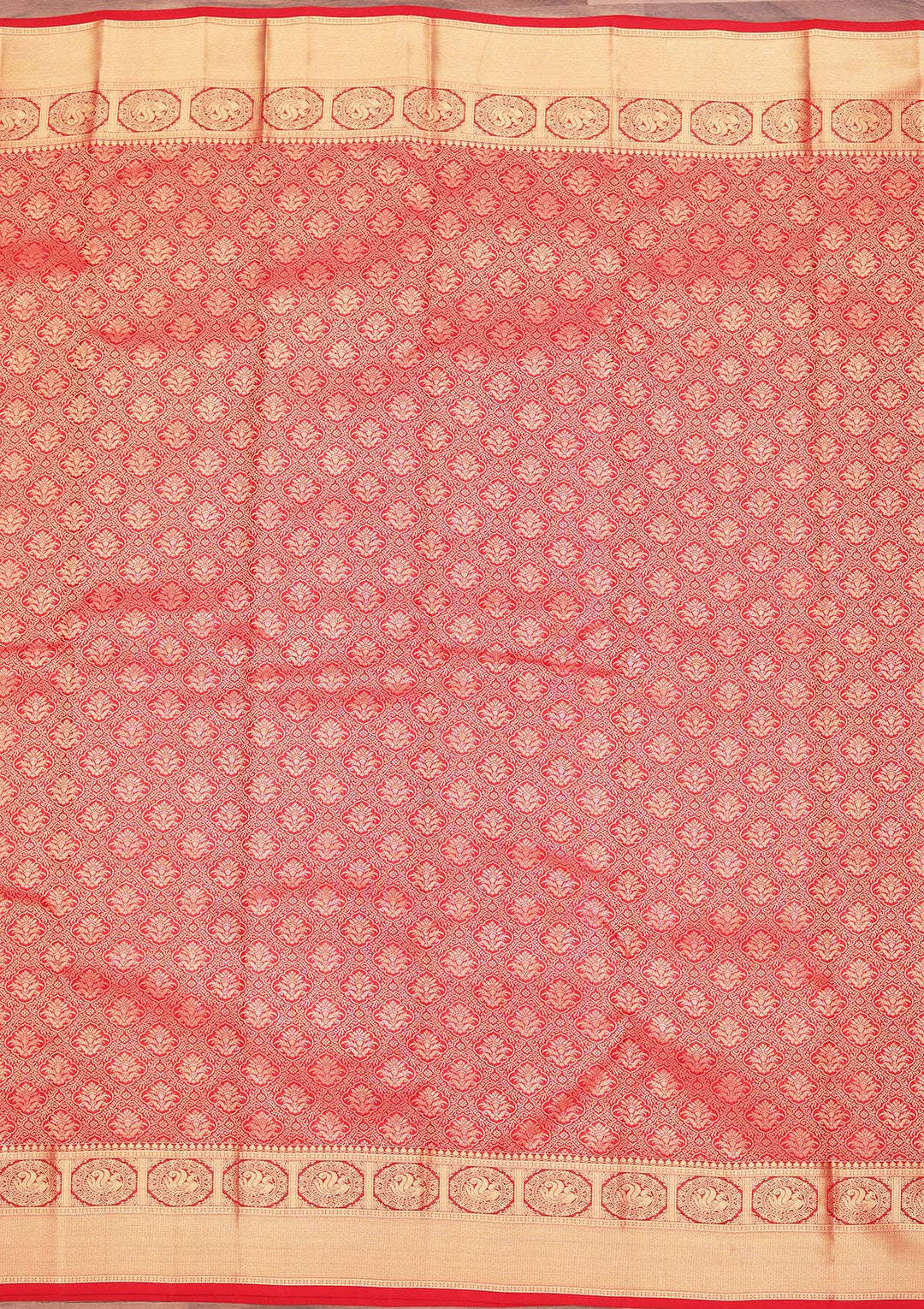 Red Zariwork Pure Silk Saree