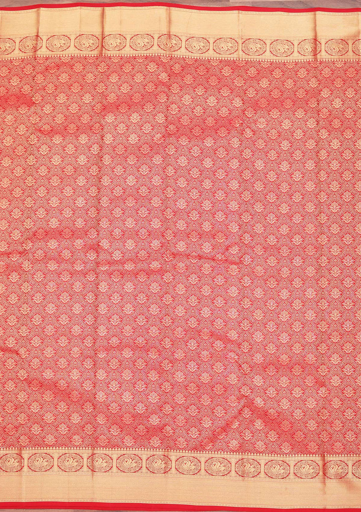 Red Zariwork Pure Silk Saree