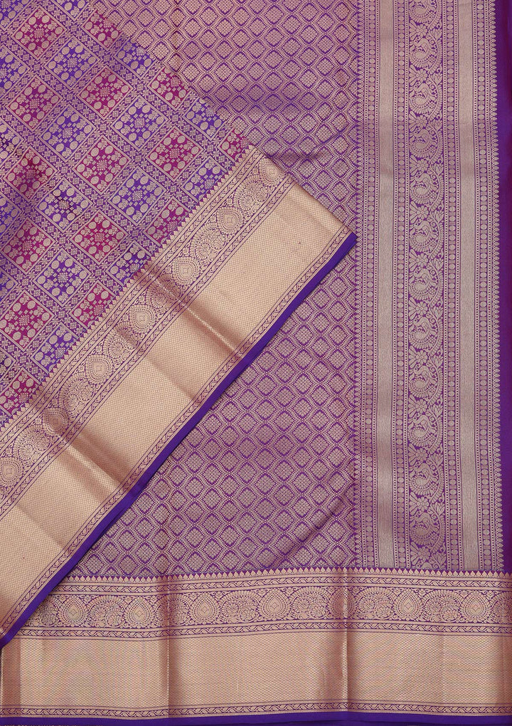 Royal Blue Zariwork Pure Silk Saree