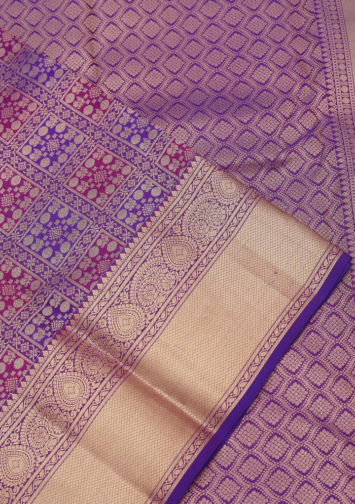 Royal Blue Zariwork Pure Silk Saree