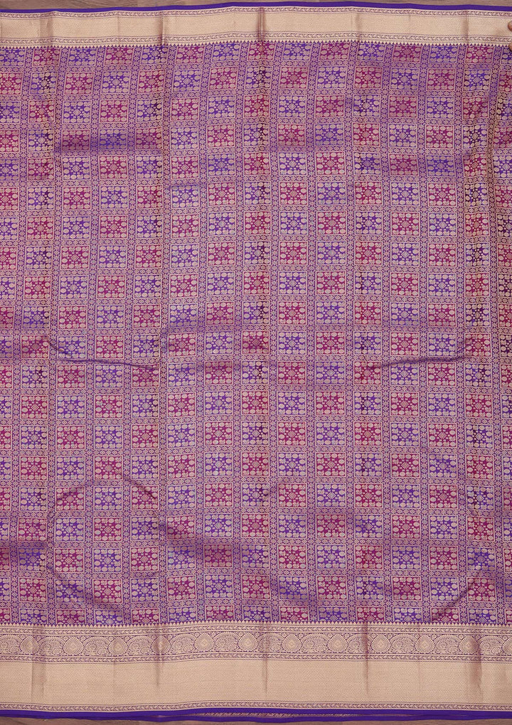 Royal Blue Zariwork Pure Silk Saree