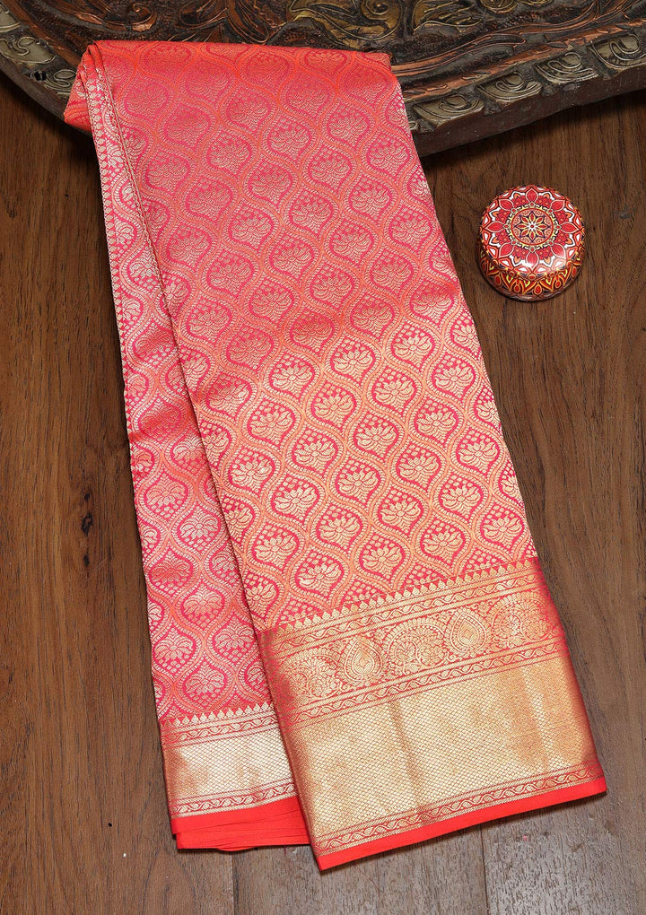 Red Zariwork Pure Silk Saree