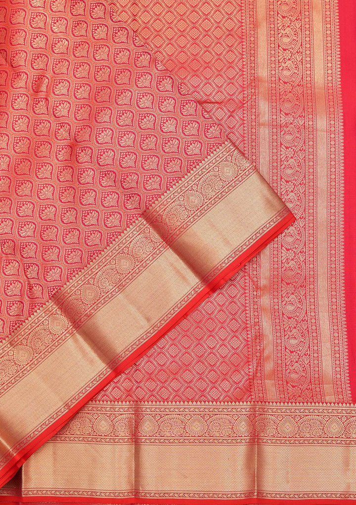Red Zariwork Pure Silk Saree