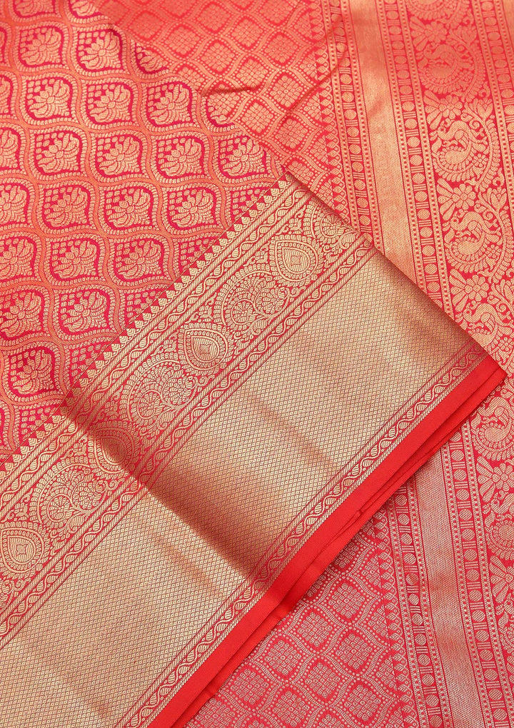 Red Zariwork Pure Silk Saree
