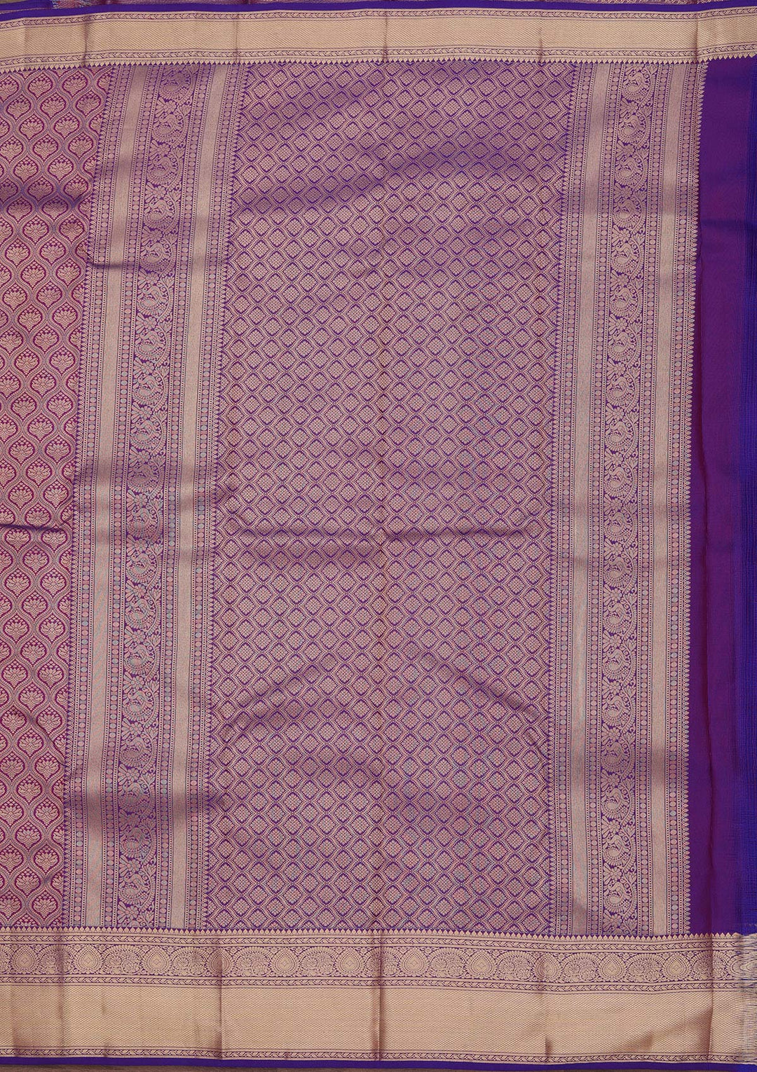 Royal Blue Zariwork Pure Silk Saree