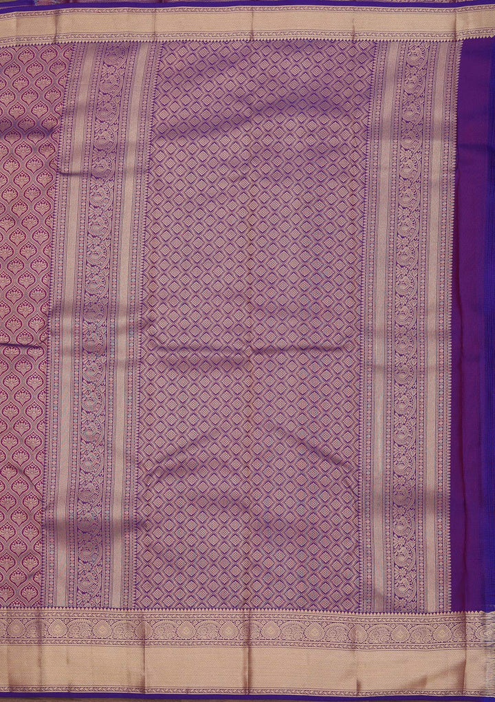Royal Blue Zariwork Pure Silk Saree