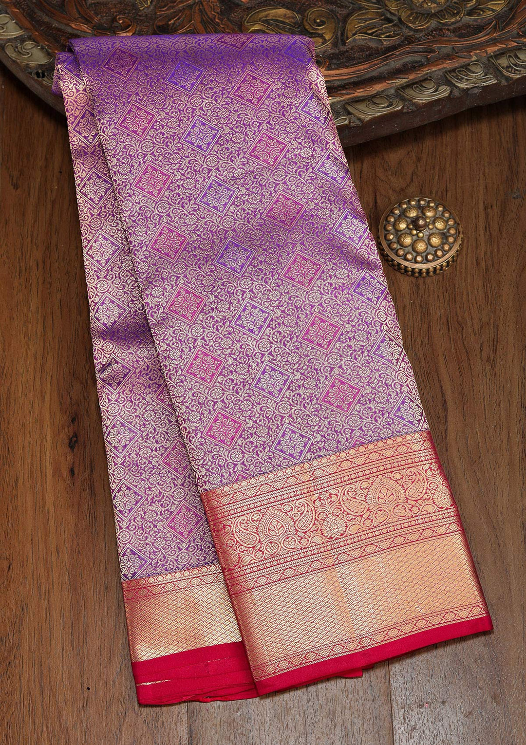 Royal Blue Zariwork Pure Silk Saree-koskii