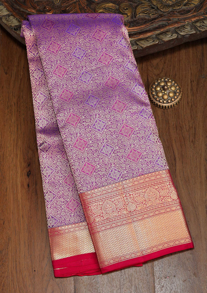Royal Blue Zariwork Pure Silk Saree-koskii