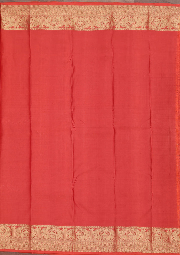Red Zariwork Pure Silk Saree-koskii