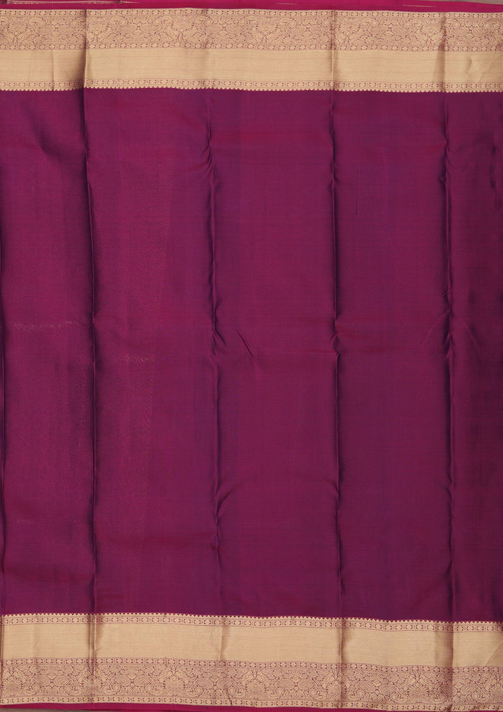 Bottle Green Zariwork Pure Silk Saree-koskii