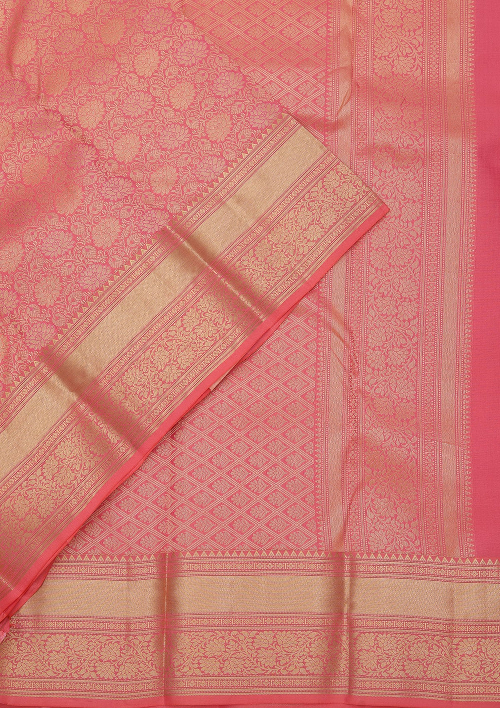 Onion Pink Zariwork Pure Silk Saree-koskii