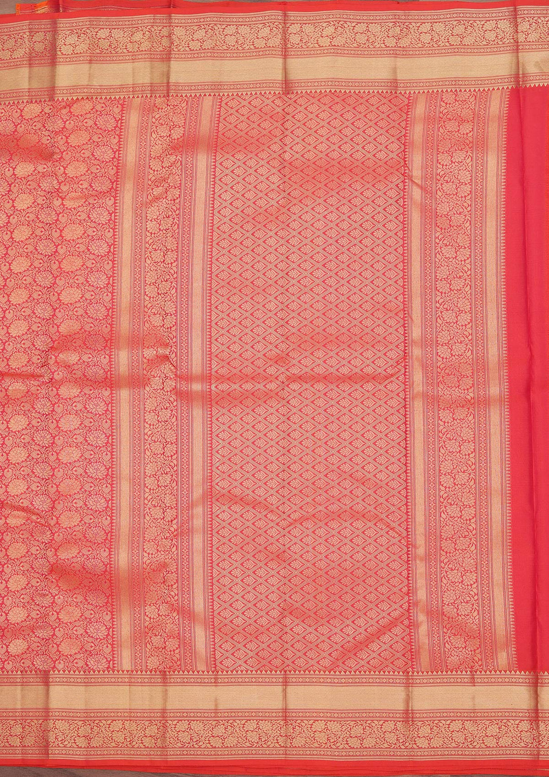 Red Zariwork Pure Silk Saree-koskii