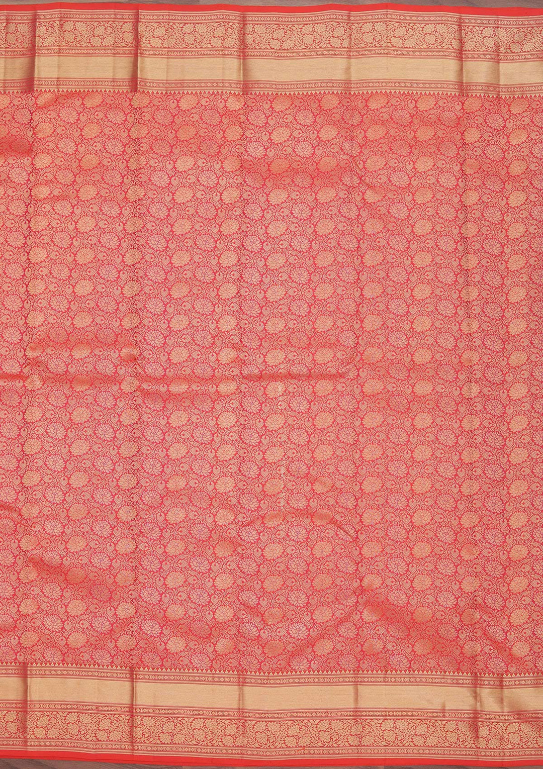 Red Zariwork Pure Silk Saree-koskii