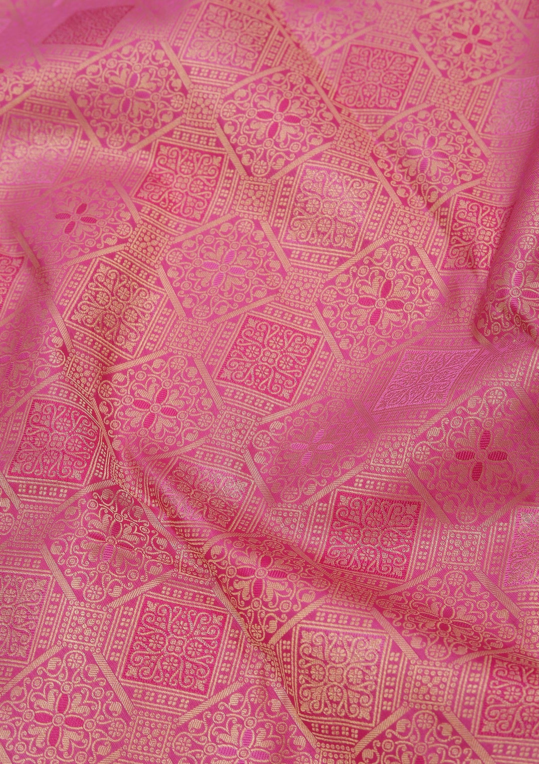Onion Pink Zariwork Pure Silk Saree