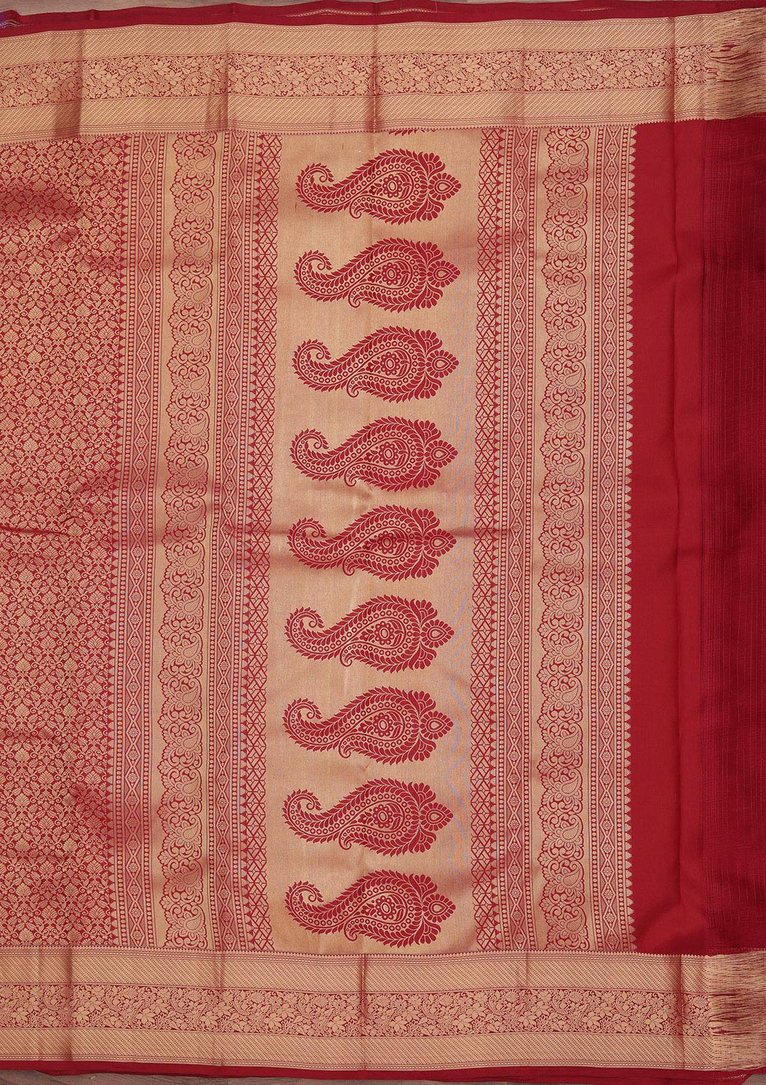 Maroon Zariwork Pure Silk Saree-koskii
