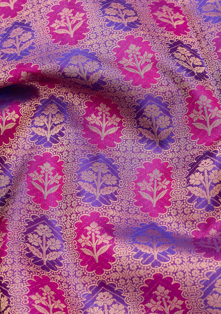 Purple Kanjivaram Pure Silk Saree