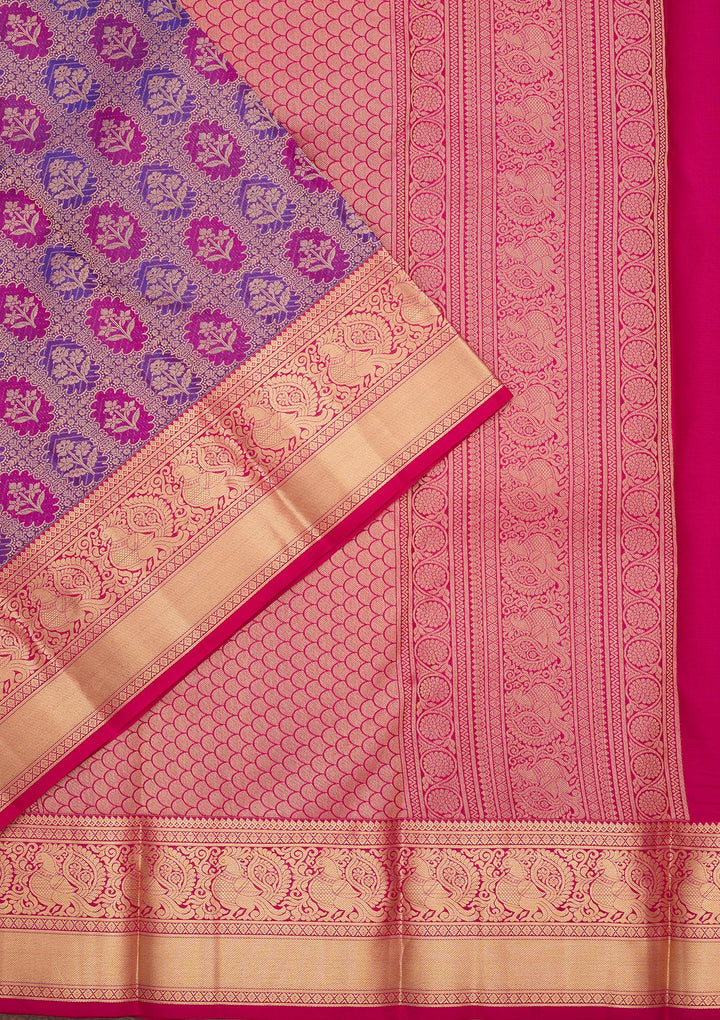 Purple Kanjivaram Pure Silk Saree