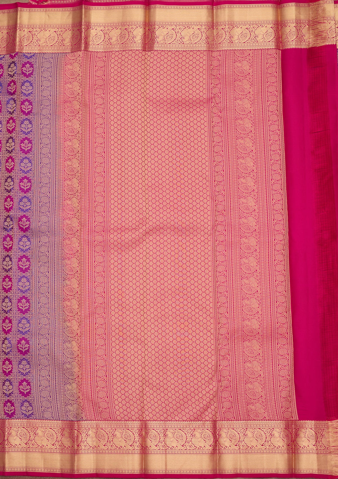 Purple Kanjivaram Pure Silk Saree