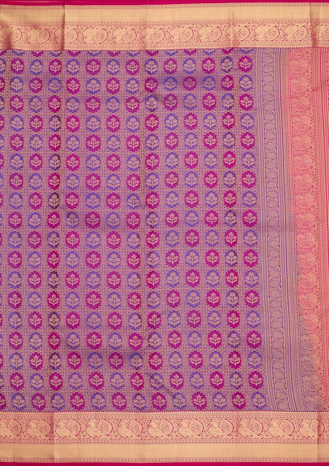 Purple Kanjivaram Pure Silk Saree