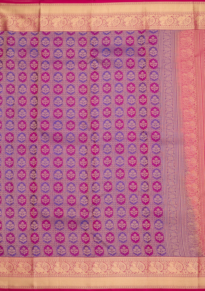 Purple Kanjivaram Pure Silk Saree