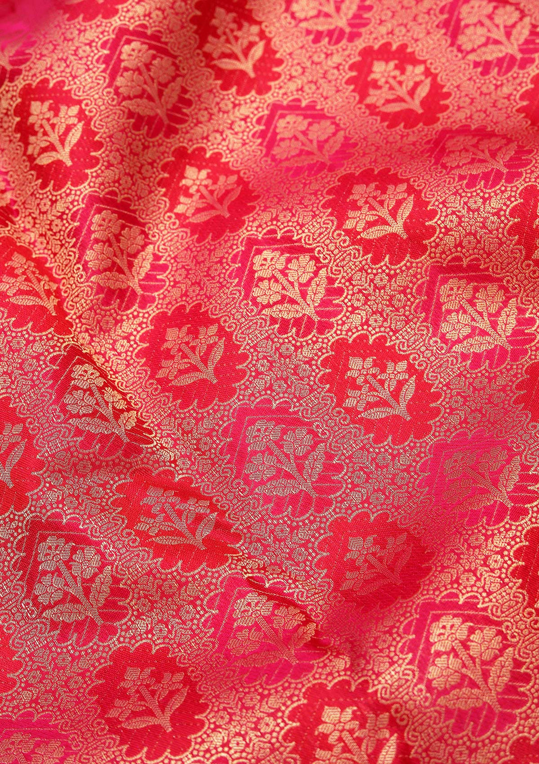 Rani Pink Zariwork Pure Silk Saree