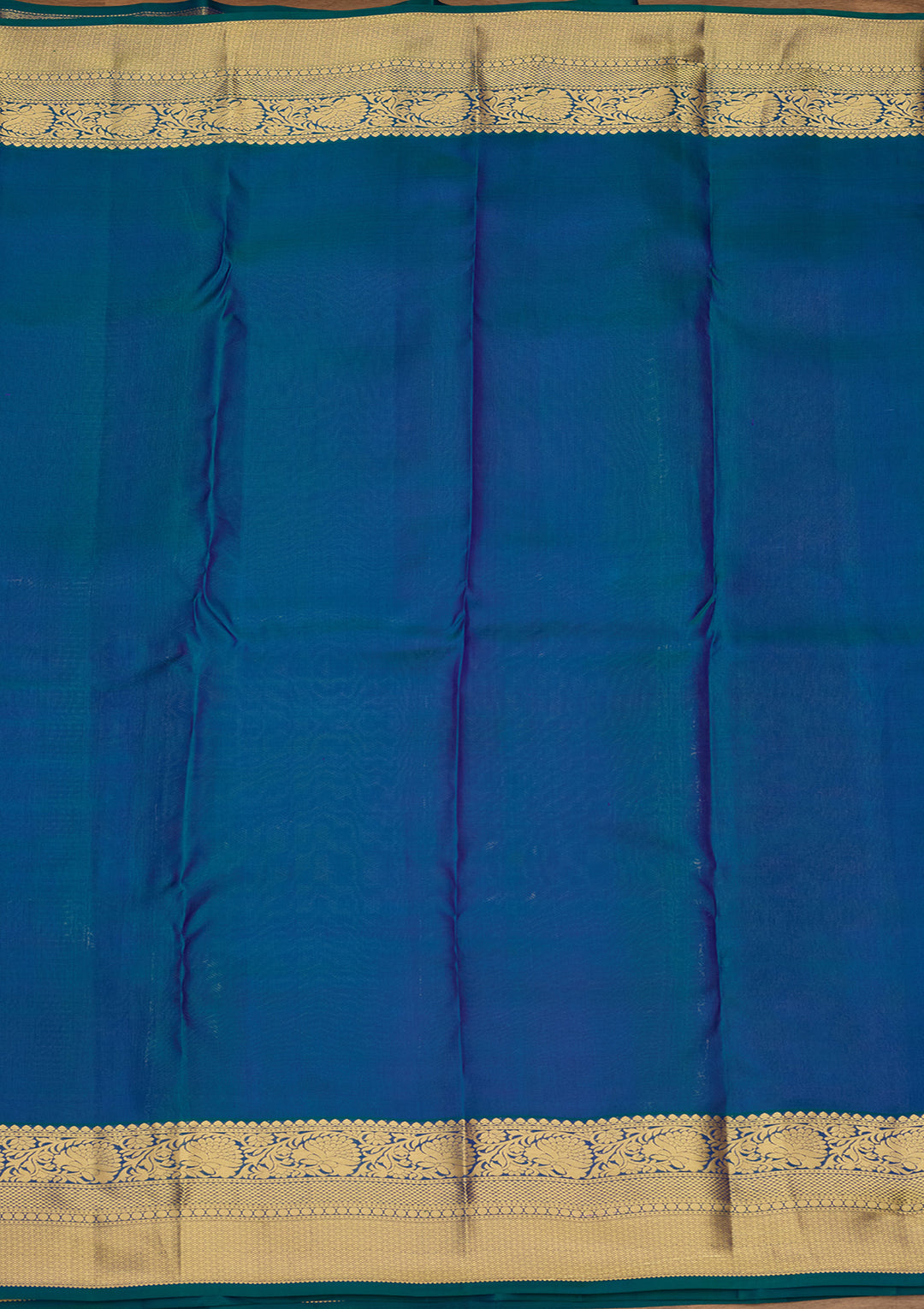 Sky Blue Zariwork (Gold) Silk Silk Saree