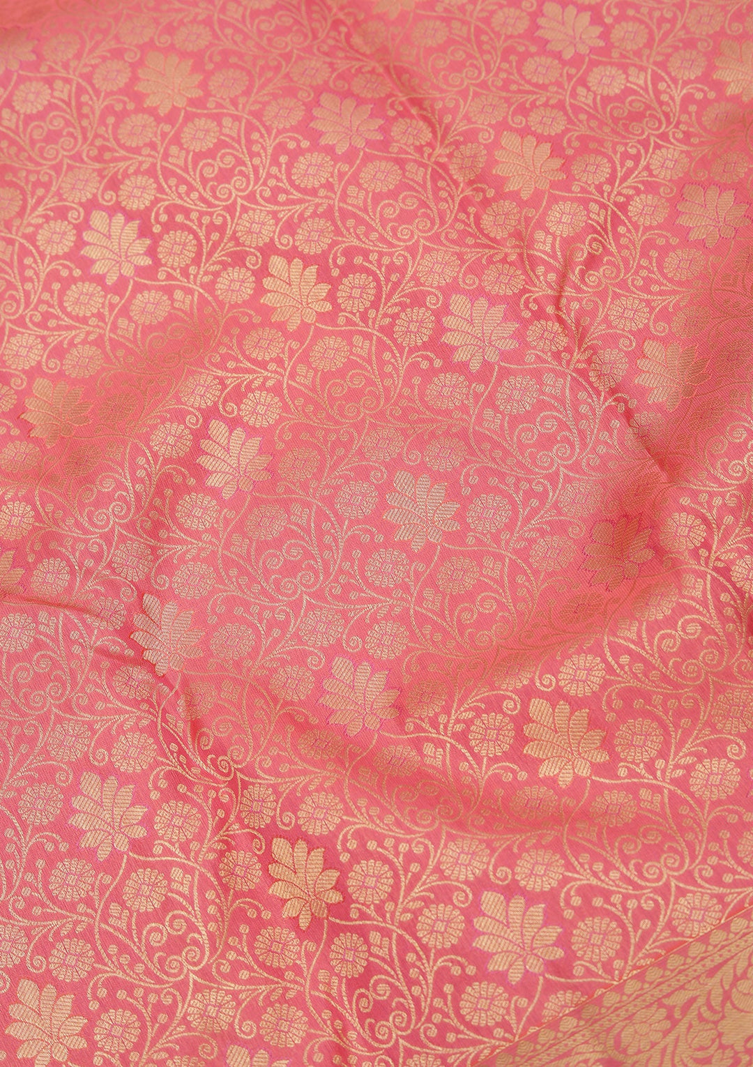 Onion Pink Zariwork Pure Silk Saree-koskii