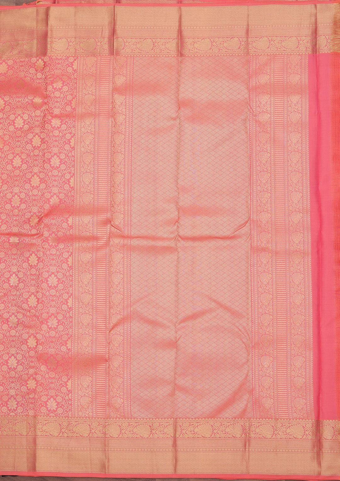 Onion Pink Zariwork Pure Silk Saree-koskii