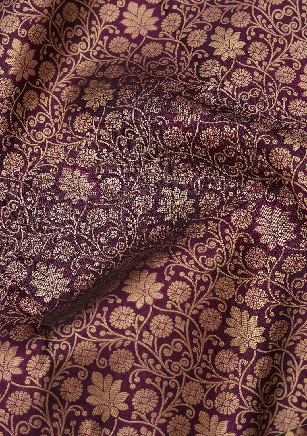 Purple Zariwork Pure Silk Saree-koskii