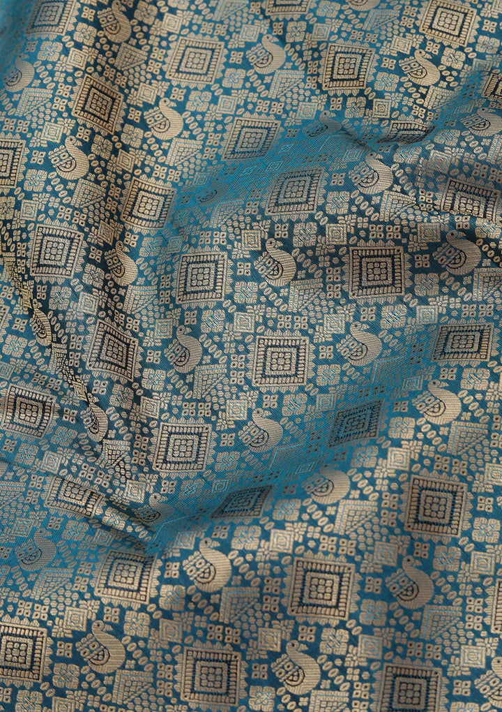 Rama Green Zariwork Pure Silk Saree