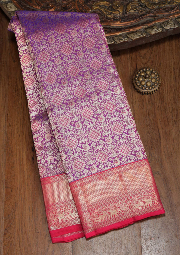 Royal Blue Zariwork Pure Silk Saree