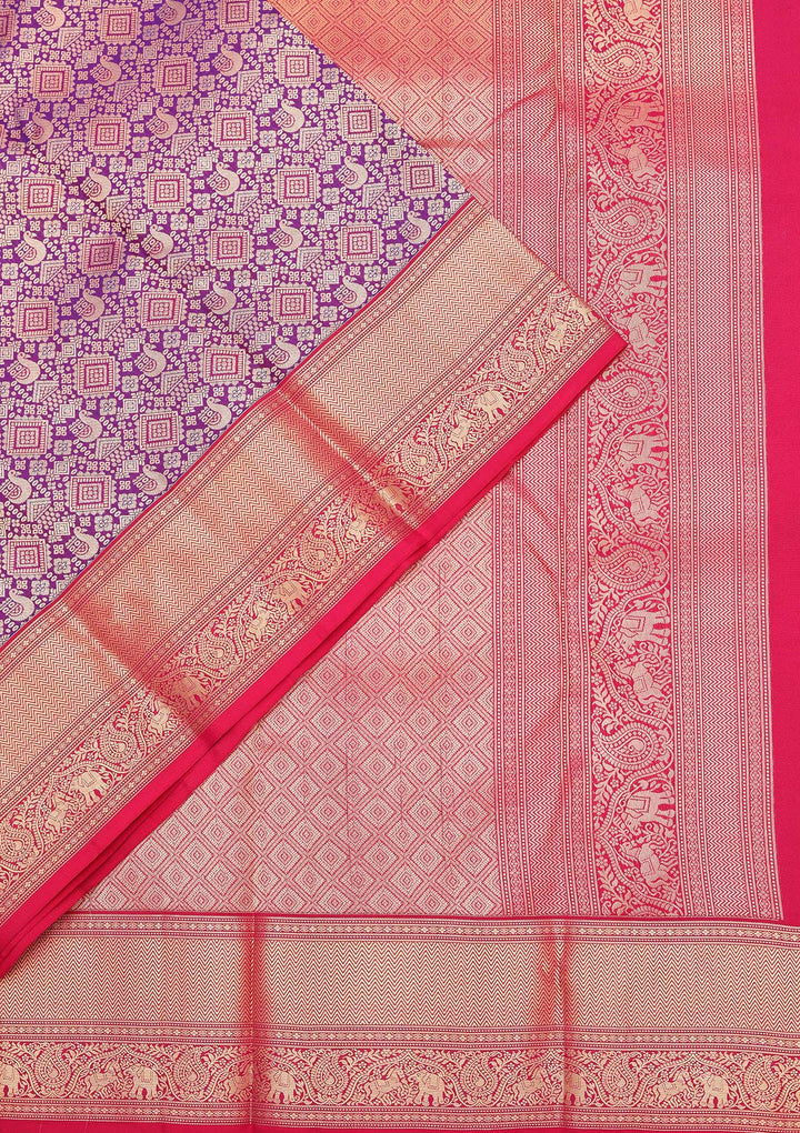 Royal Blue Zariwork Pure Silk Saree