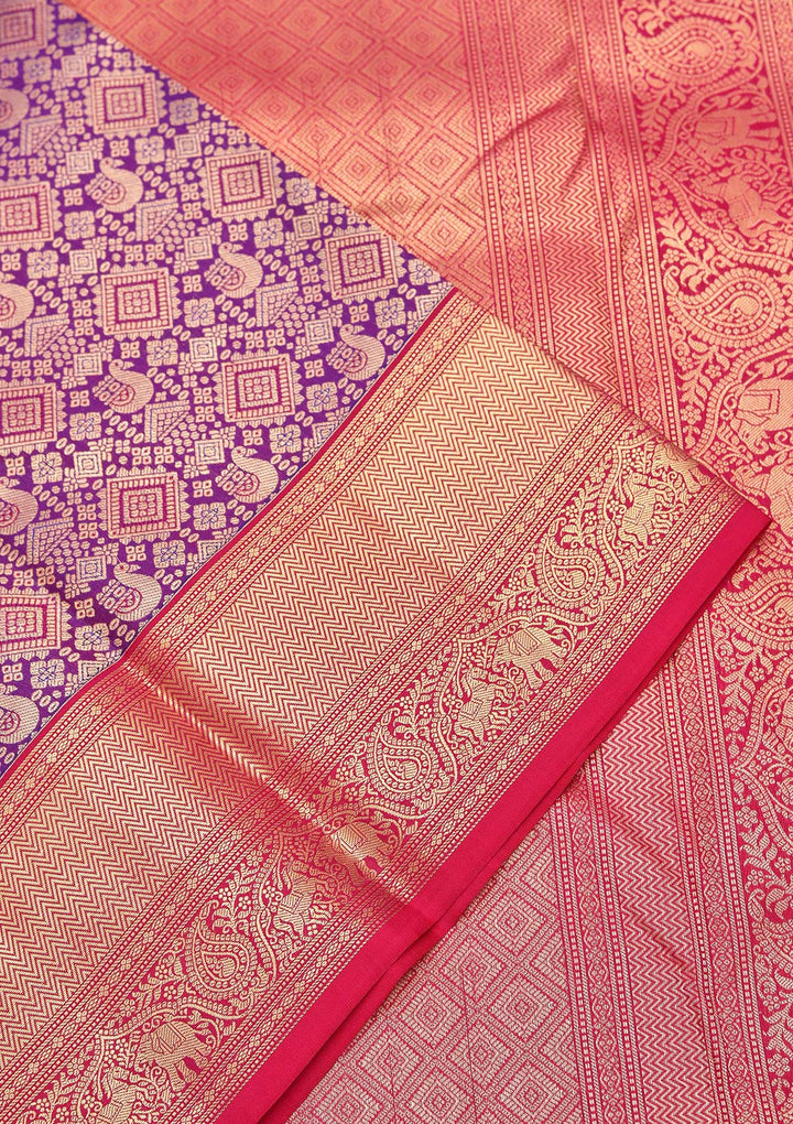 Royal Blue Zariwork Pure Silk Saree