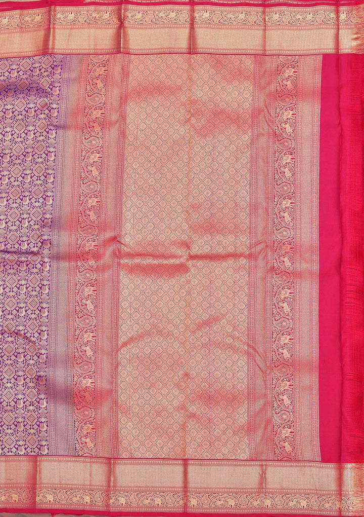 Royal Blue Zariwork Pure Silk Saree