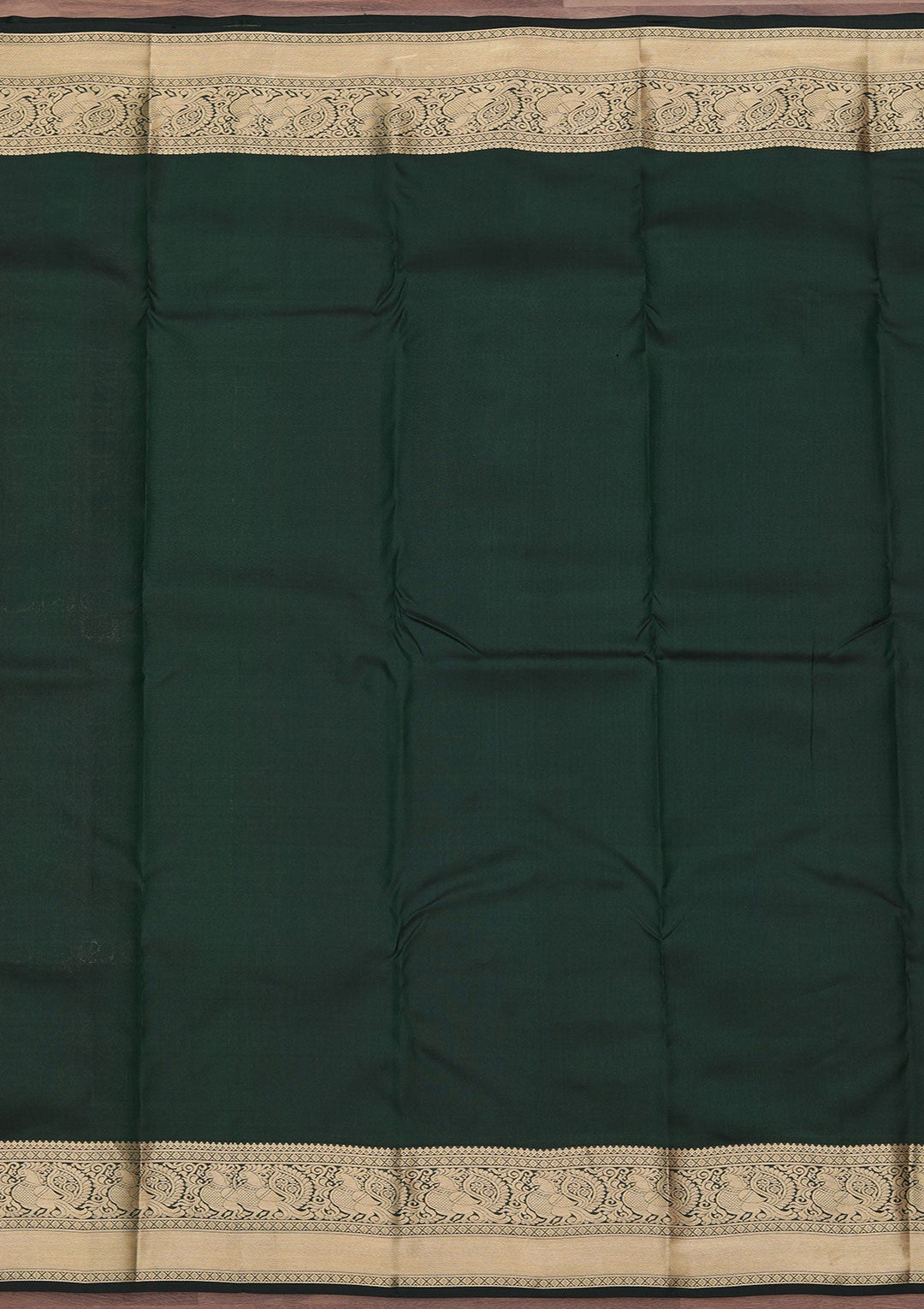 Bottle Green Zariwork Pure Silk Saree