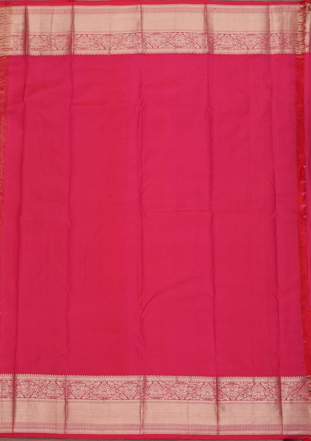 Rani Pink Zariwork Pure Silk Saree