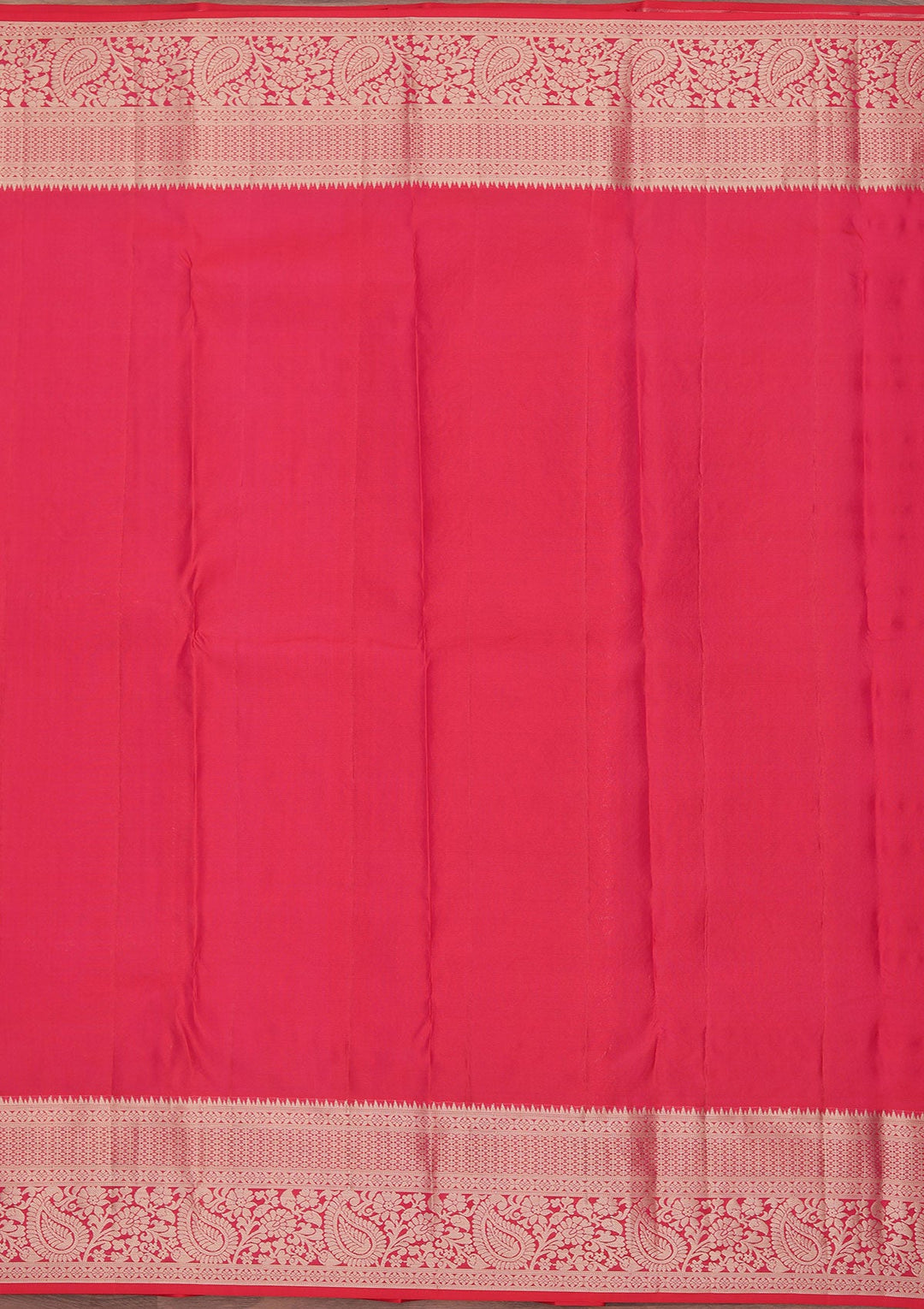 Rani Pink Zariwork Pure Silk Saree