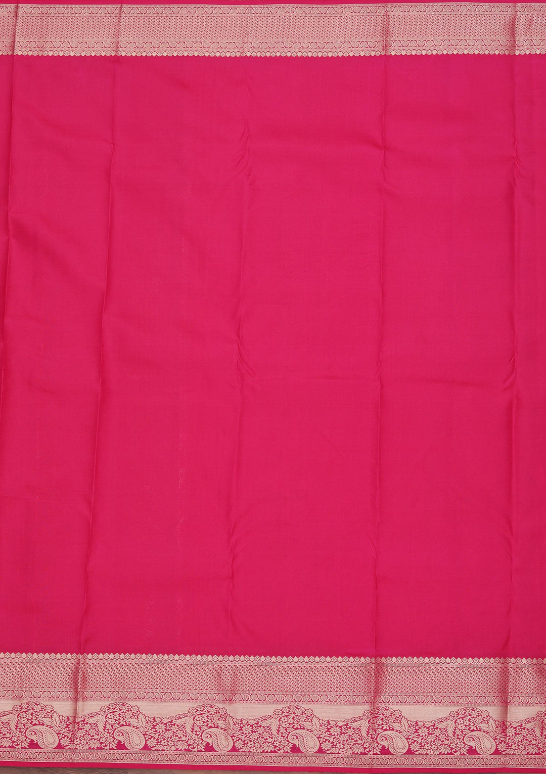 Magenta Pink Zariwork Pure Silk Saree