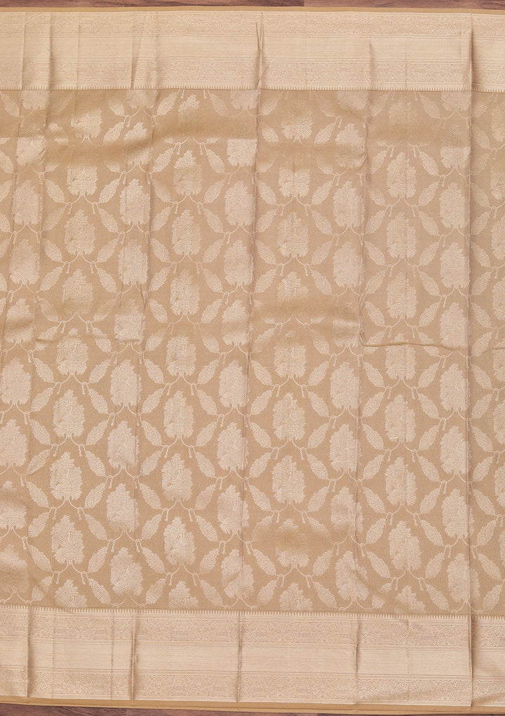 Mehendi Zariwork Pure Silk Saree