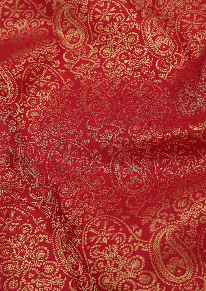 Maroon Zariwork Pure Silk Saree