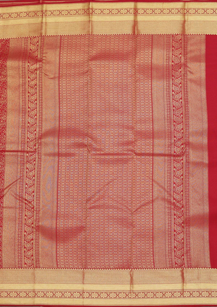 Maroon Zariwork Pure Silk Saree