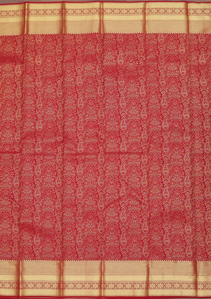 Maroon Zariwork Pure Silk Saree